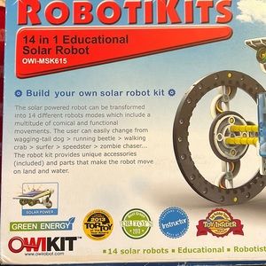 Robotics Educational Solar Robot Build your own Kit 14 in 1 All included